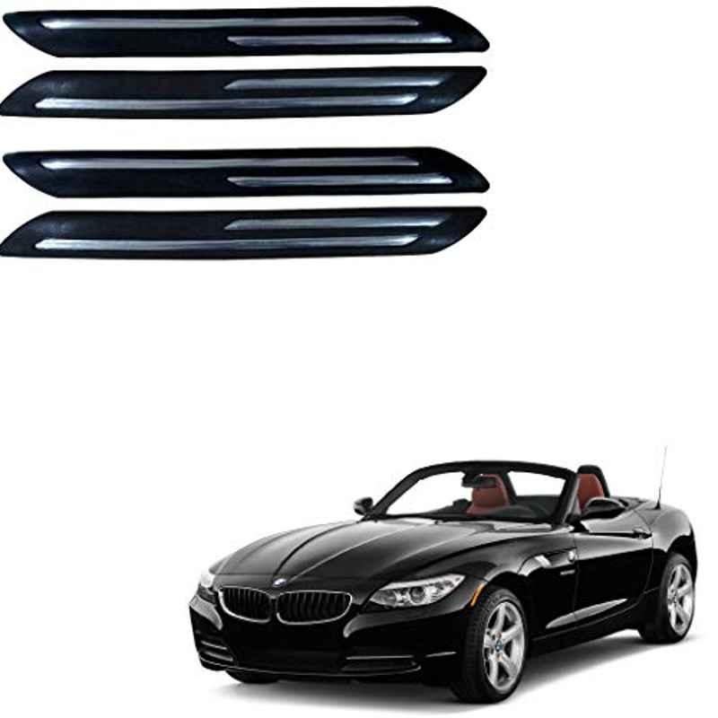 Kozdiko 4 Pcs Double Chrome Bumper Protector Black Set for BMW Z4