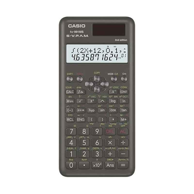 Casio FX-991MS Black Scientific Calculator with 401 Functions & 2-Line Display