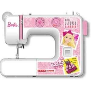 Usha Janome My Fav Barbie 750spm Multi Stitch Stitch White Electric Sewing Machine with Built-in 21 Stitches