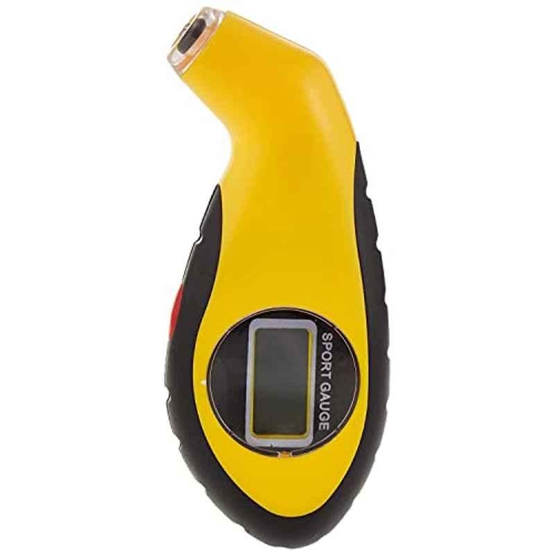 Digital LCD Yellow Tyre Air Pressure Gauge Tester Tool