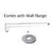 Marcoware 18 inch Stainless Steel Chrome Finish L Type Shower Arm with Wall Flange