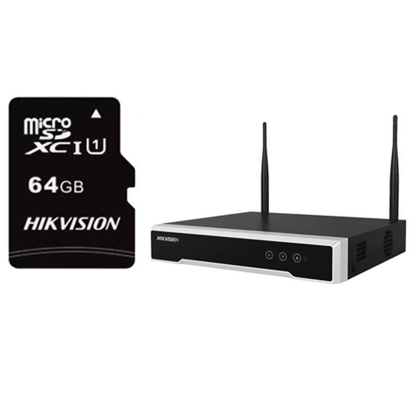 Hikvision DS-7104NI-K1/W/M 4 Channel Mini 1U Wi-Fi NVR with 64GB Memory Card