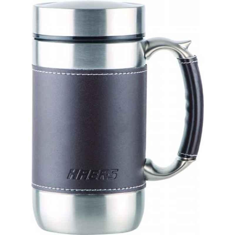 Haers 450ml Stainless Steel Brown Vacuum Mug, HBG-450L-BRW