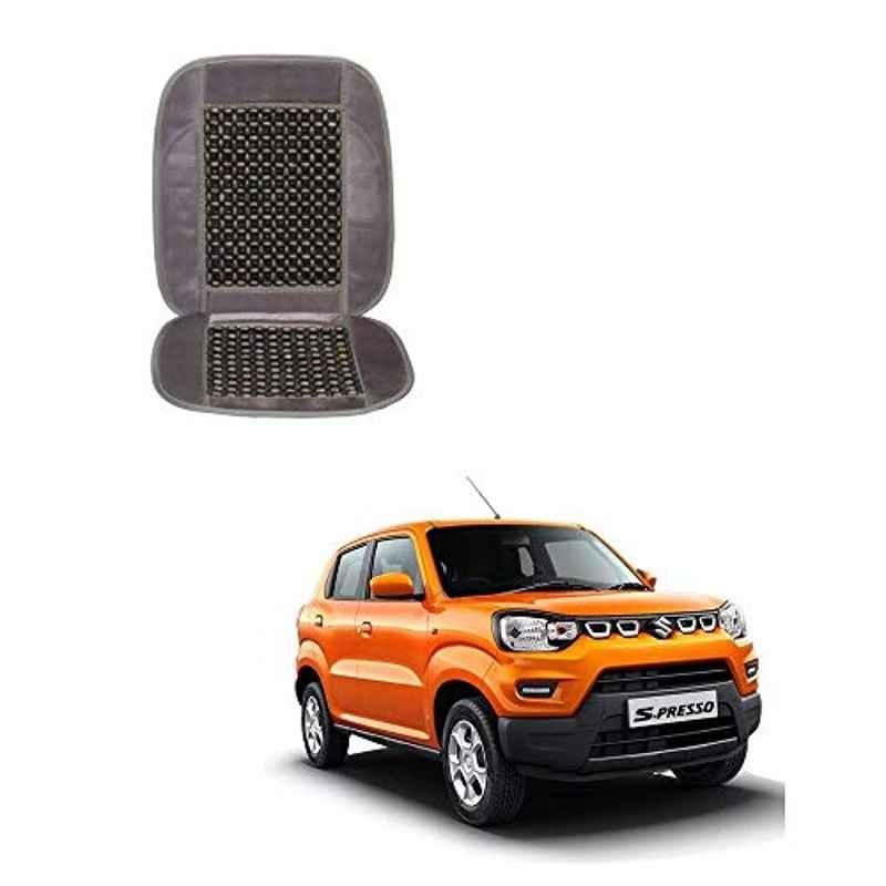 Kozdiko Wooden Beads Car Seat Cushion with Velvet Border for Maruti Suzuki S-Presso