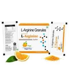 Medisum Biotech 5g Sugar Free Orange Flavour L-Arginine Granules Sachet for Supports Heart Health & Boosts Immunity (Pack of 10)