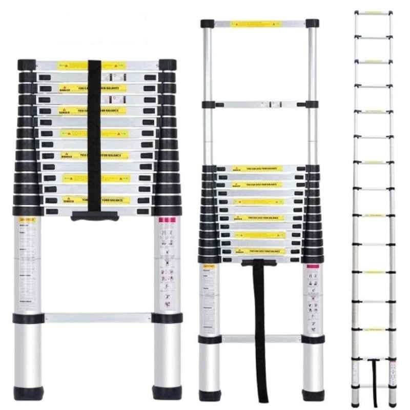 Smarty 15 Step 15ft Aluminium Foldable Telescopic Ladder with Locking Mechanism