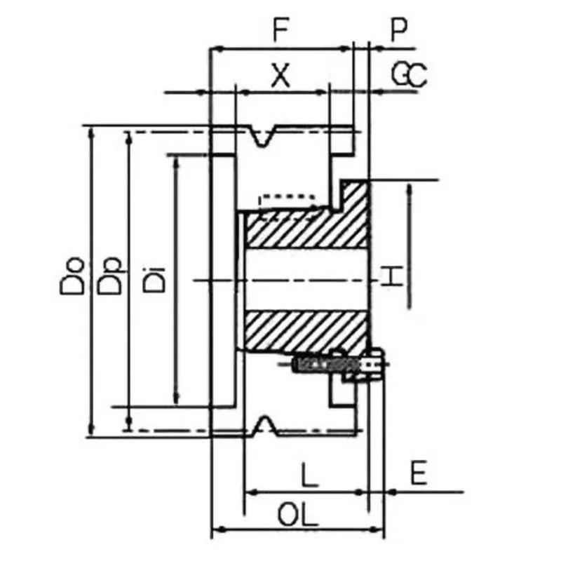 Mitsuboshi Maxstar 180mm 5V Belt 5 Groove Wedge Pulley, 180-5V-5-Q2-picture-31