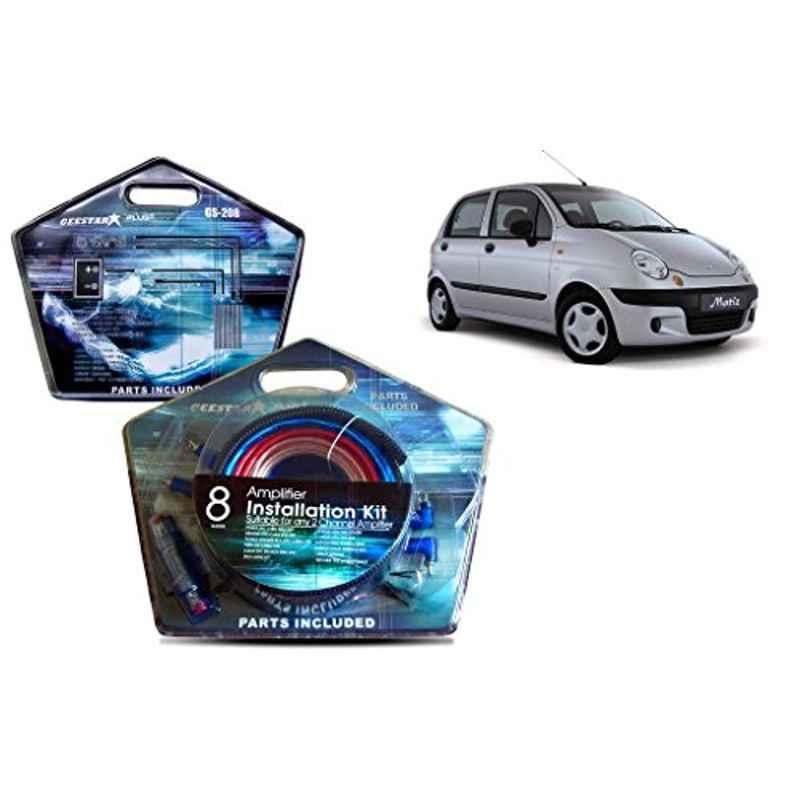 Auto Pearl Geestar Plus 8 Guage 2 Channel Amplifier Full Installation Kit for Daewoo Matiz, GS-208