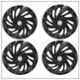 Auto Pearl 4 Pcs 13 inch ABS Black Car Wheel Cover Set for TATA Indica