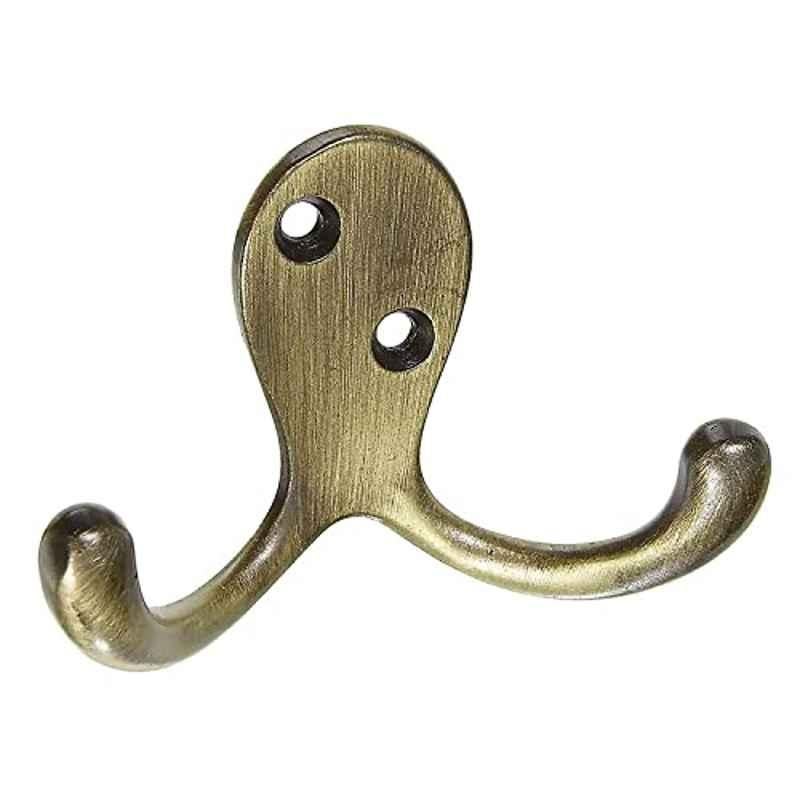 National Hardware Zinc Double Antique Brass Robe Hook, N830-150