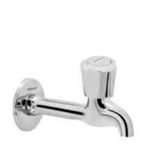 Somany Dhaara Brass Chrome Finish Long Body Bib Tap without Flange, 272210120251