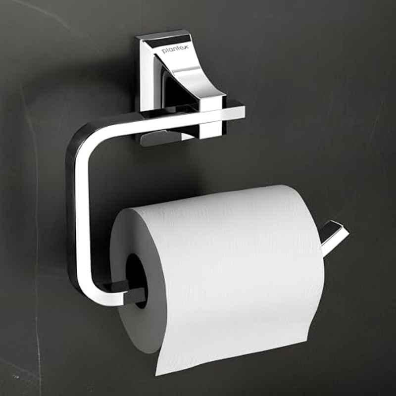 Plantex Paper Holder for Bathroom/Pure Brass Toilet Paper Holder/Tissue Paper Roll Holder/Bathroom Accessories APS-DL-09, Chrome
