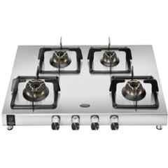 Hindware Arturo Pro Stainless Steel Cooktop with 4 Brass Burner & Automatic Ignition