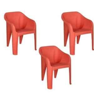 Nilkamal Eezy Go PCH Plastic Red Outdoor Chair, (Pack of 3)