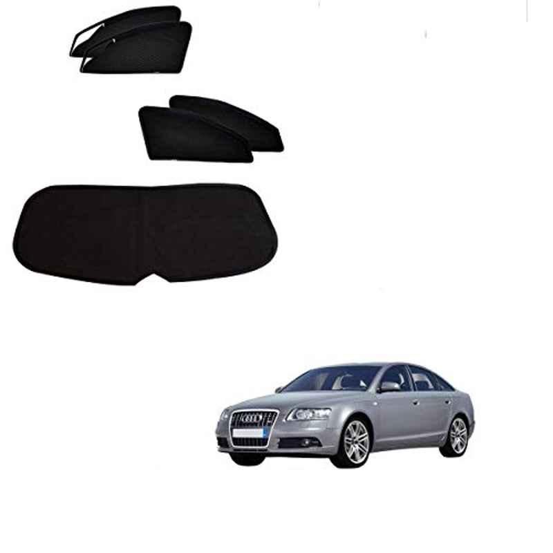 Kozdiko 5 Pcs Polyester Magnetic Zipper Car Sunshade Set with Dicky Curtain for Audi A6