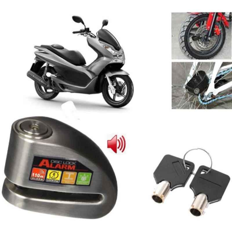 Auto Pearl Steel Black Anti-Theft Alarm Disc Brake Lock for PCX 125 BS6, Lock_358
