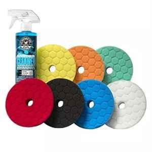 Chemical Guys 5.5 inch Hex-Logic Quantum Best of the Best Buffing & Polishing Pad Kit 473ml Pack of 8, BUFX700