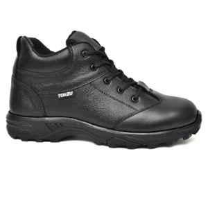 Torzu TZU-520 Steel Toe Leather Black Safety Shoes, Size: 8