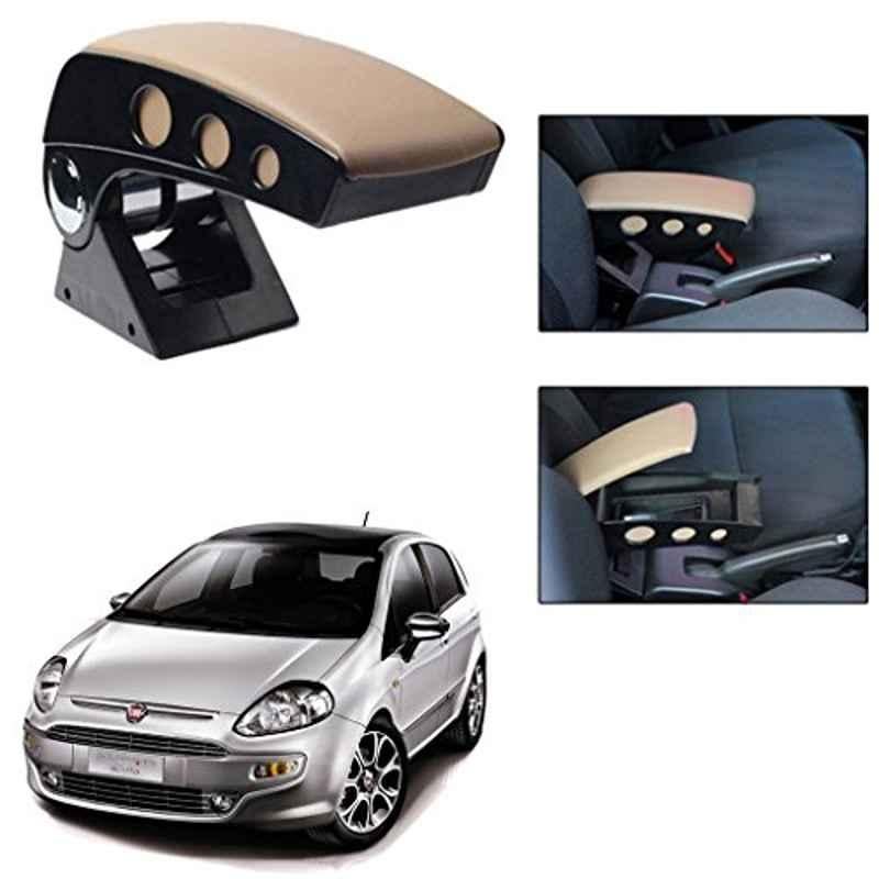 Kozdiko Beige Chrome Finish Car Armrest for Toyota Fortuner