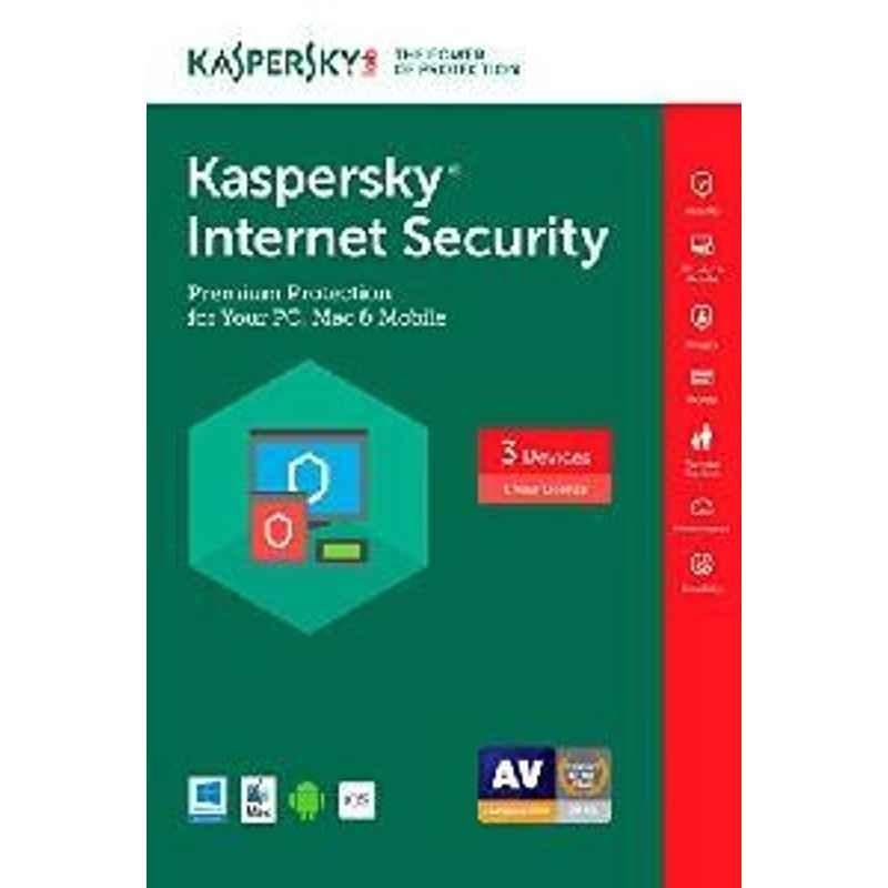 Kaspersky Internet Security 3 Users 1year Spilte Key Software