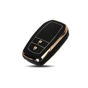 Flymaster Thermoplastic Polyurethane Black TPU Car Key Cover, BLACK-TPURKE-18