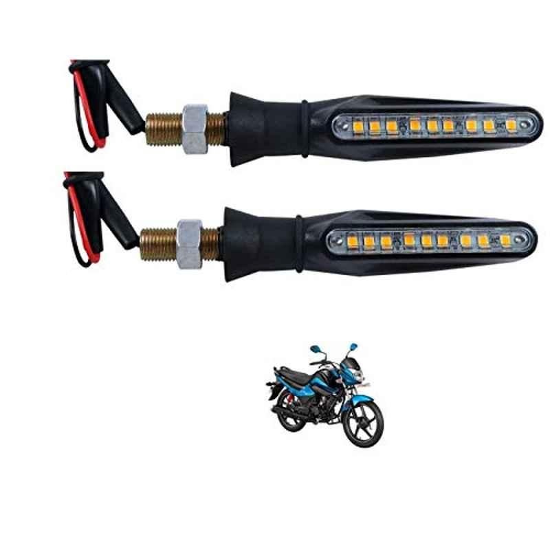 Kozdiko 4 Pcs Plastic Front & Rear Side Sleek Yellow Bike Indicator Set for Hero i smart 110