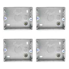 Forus 4x3 inch 3 Module GI Sheet Metal Modular Box (Pack of 4)