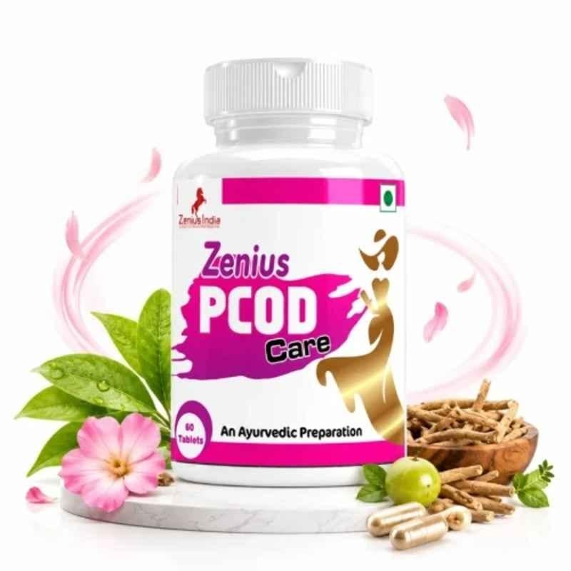 Zenius India 60 Pcs PCOD Care Tablet with Ras Sindur, Heera Bol, Chikani Supari & Vang Bhasam for Supports Hormonal Balance & Supports Weight Management
