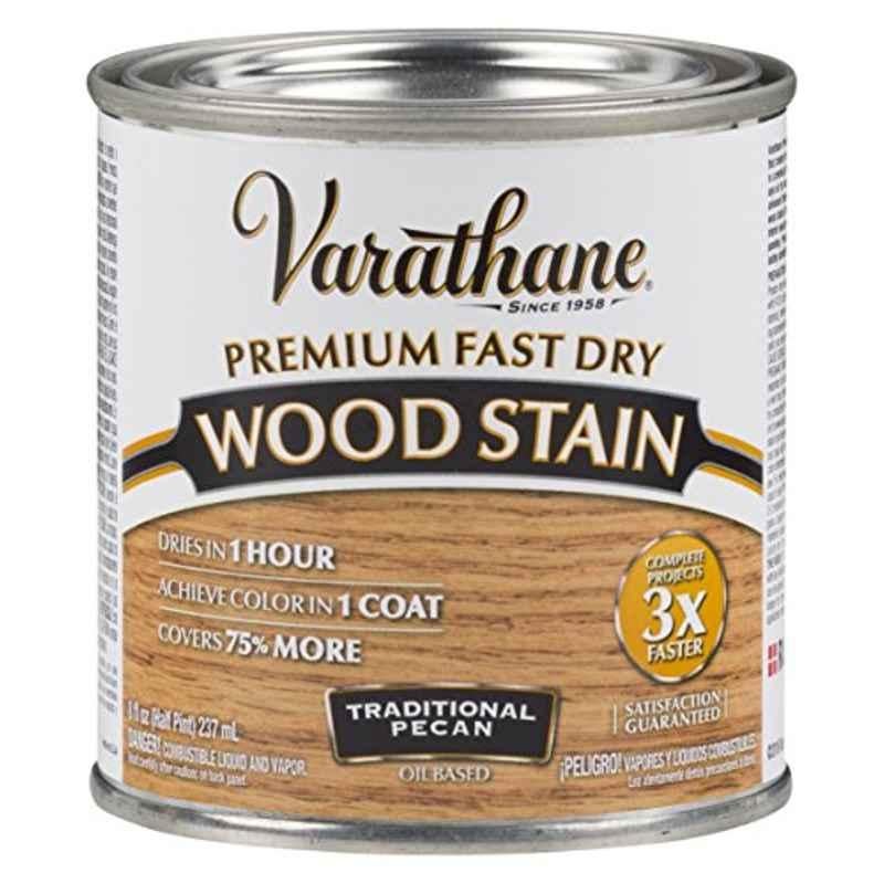 Rust-Oleum Varathane 237ml Traditional Pecan Wood Stain Premium Fast Dry Coating, 262032