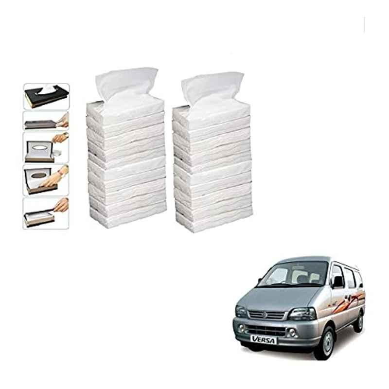 Kozdiko 100 Pulls Dispenser Box Refiller Tissue Paper with 200 Sheets for Maruti Suzuki Versa (Pack of 20)