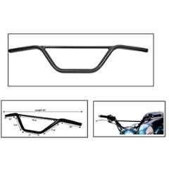 AOW RD350 (with Mounting Rod) Black Handlebar (Black) Universal for TVS Flame DS 125
