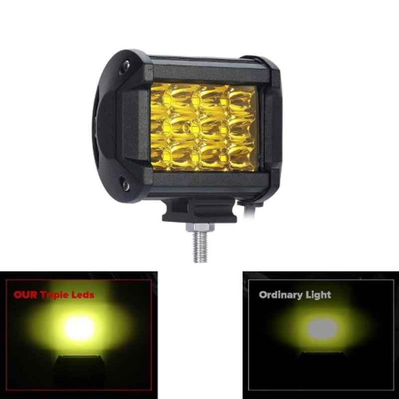 AllExtreme EX12FY1 12 LED 36W Yellow Waterproof CREE Fog Light with Mounting Bracket