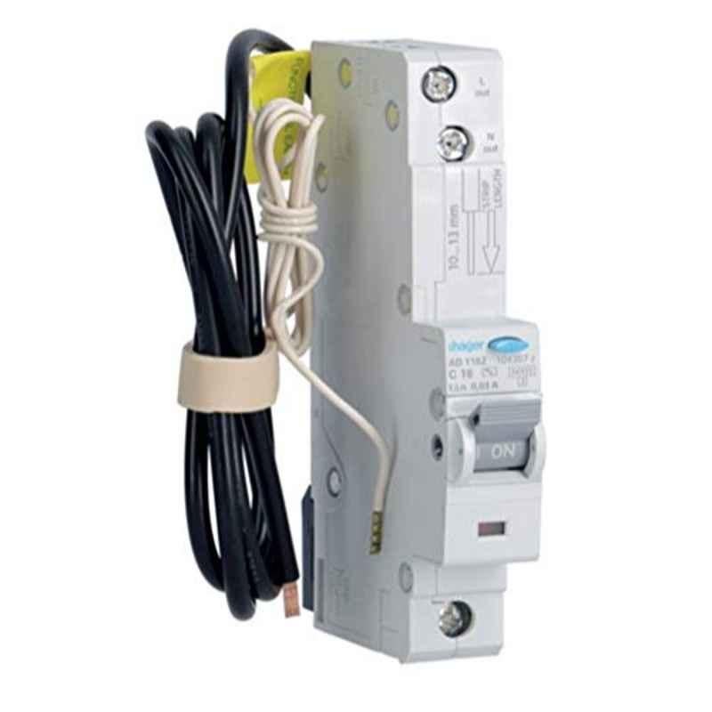 Hager 30mA 6kA Residual Current Circuit Breaker with Over Current Protection, AD116Z