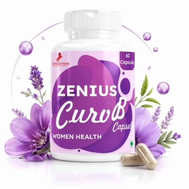 Zenius India 60 Pcs Curv B Capsule with Gandhari, Patharphol, Arand, Babul, Nagbala & Bhat Katay for Womens Breast Reduce