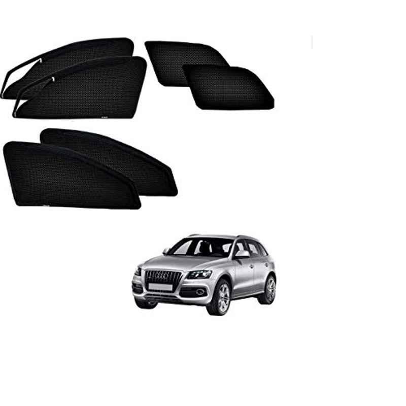 Kozdiko 6 Pcs Polyester Magnetic Zipper Car Sunshade Set for Audi Q5