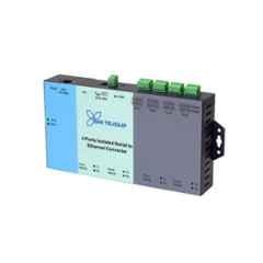 San Telequip 4 Port Isolated Serial to Ethernet Converter, SC10E4IK