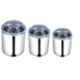 Sempl 3 Pcs Stainless Steel Canister Set with Velvet Unbreakable Plastic Lid