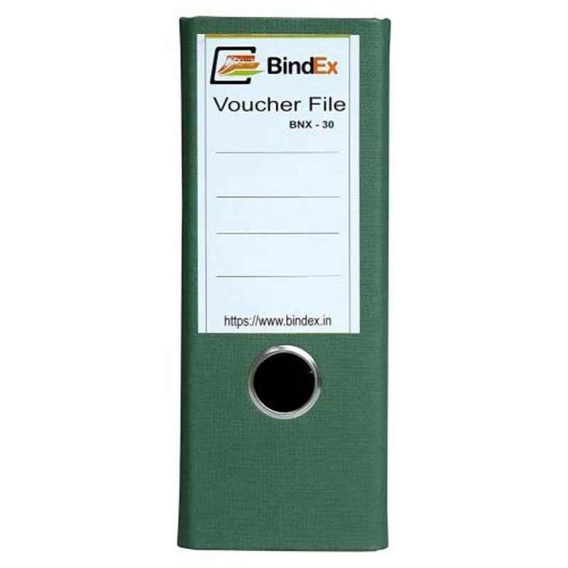Bindex Green Laminated Office Voucher File, BVFBPO2-Green-L (Pack of 2)