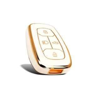 Flymaster Thermoplastic Polyurethane White TPU Car Key Cover, WHITE-TPURKE-7