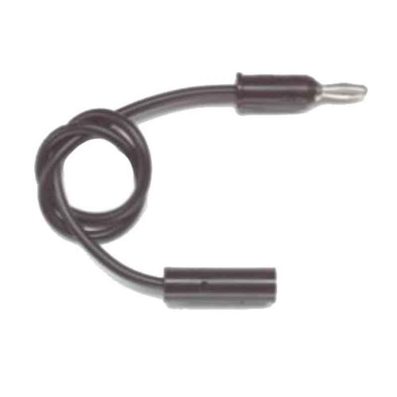 Pomona 3kV 5A Black Miniature Stacking Banana Plug Patch Cord, 1081-12-0