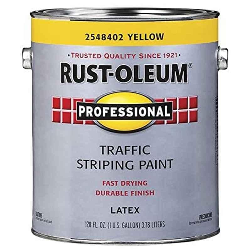 Rust-Oleum Professional 128 floz Yellow 2548402 Matte Traffic Striping Paint