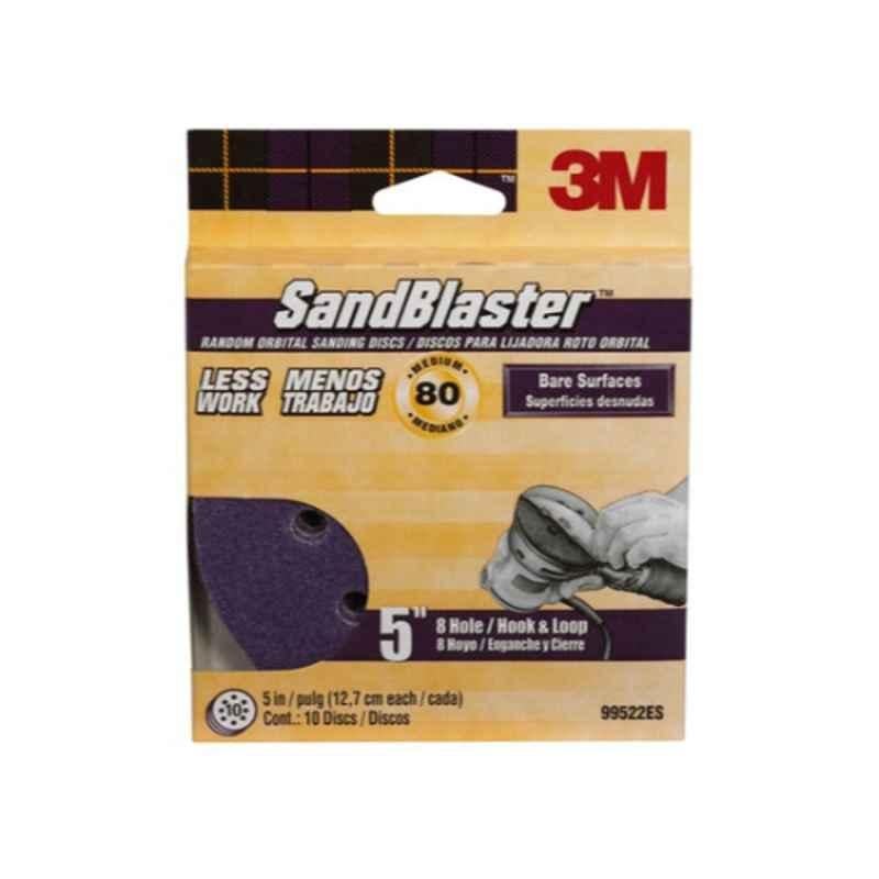 3M Sandblaster 80 Grit Purple Sanding Pad, 20916-180