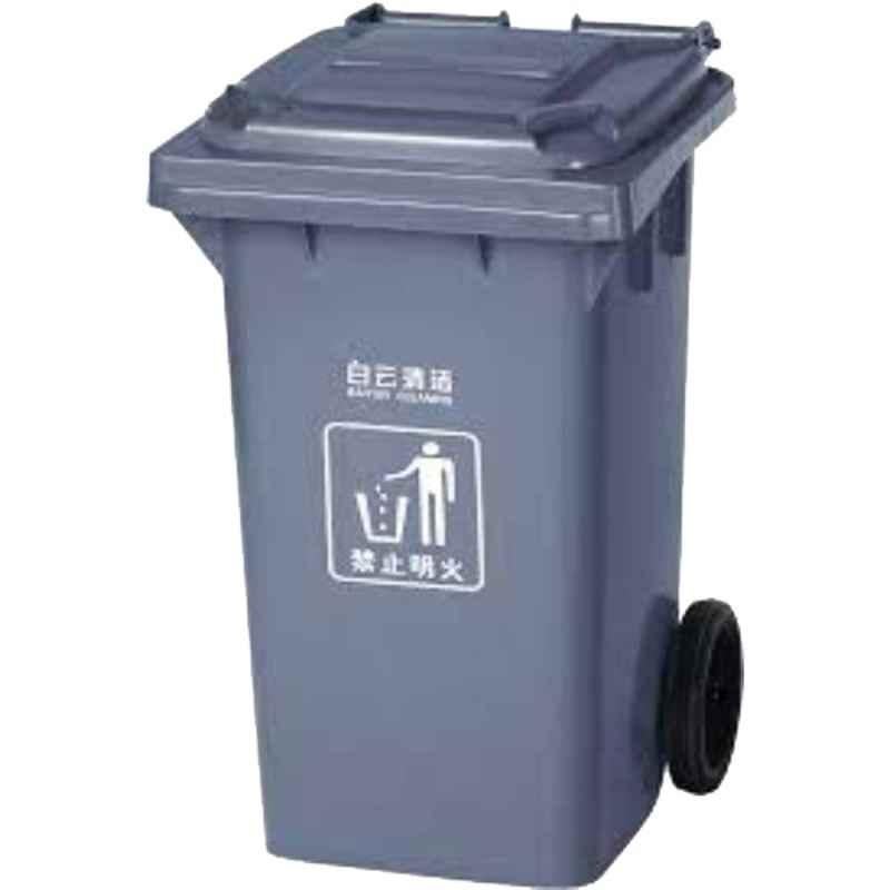 Baiyun 55.7x48.3x83.5cm 100L Gray Foot Control Garbage Can, AF07320A