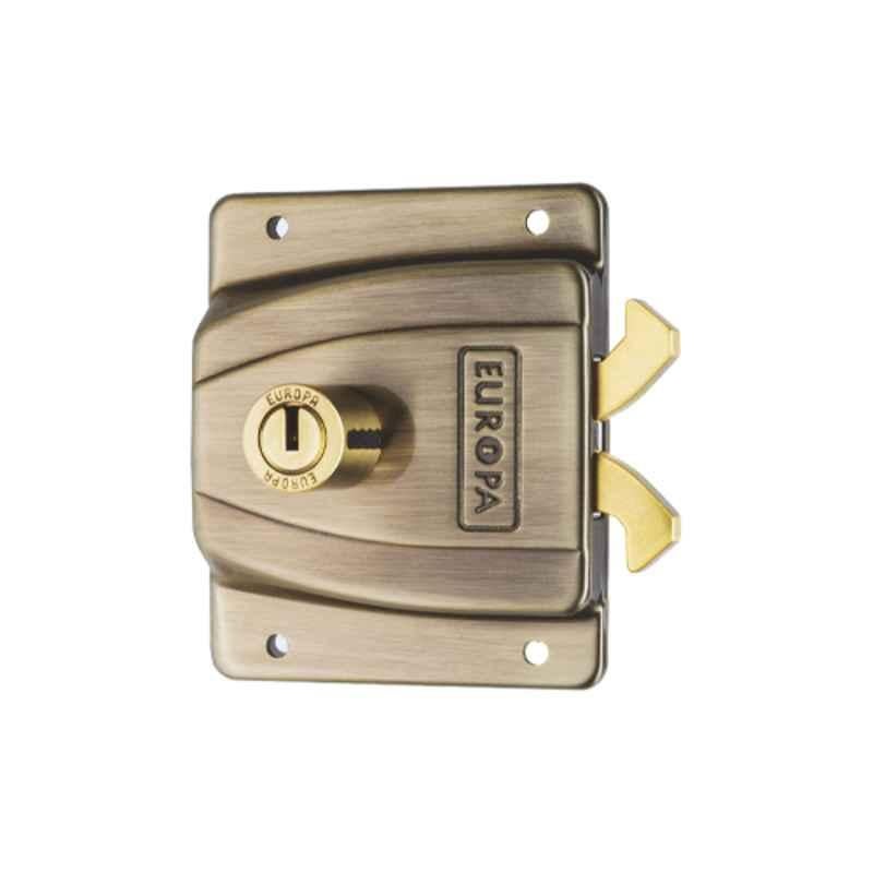 Europa 10 Pin Brass Sliding Wardrobe Furniture Lock with 2 Keys, F367 AB