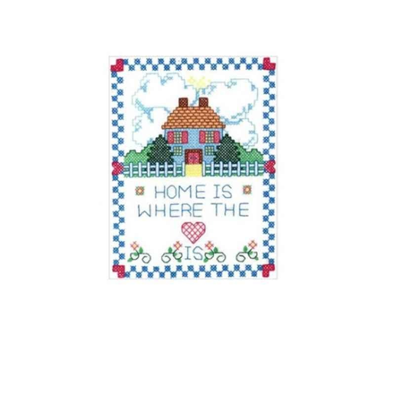 Bucilla Stamped Embroidery Kit 8In x 10In Home Is Where The Heart It