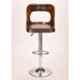 Teal 120kg Leather & Chrome Steel Brown Gangtok Bar Stool