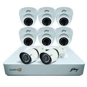 Godrej SeeThru 6 Channel Full HD CCTV Camera Kit without Hard Disk, 4MP8CH6D2B