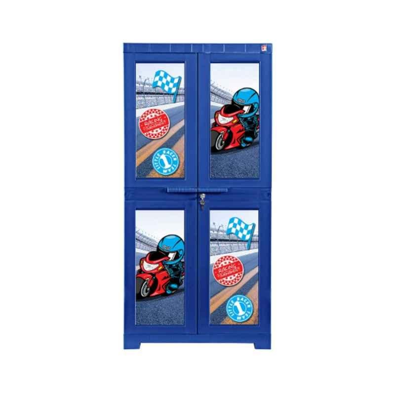 Cello Novelty 37x59.3x122.5cm Plastic Blue 2 Doors Cupboard with 3 Shelves