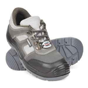 Liberty Surksha-SFT Suede Leather Low Ankle Composite Toe Grey Safety Shoes, Size: 12