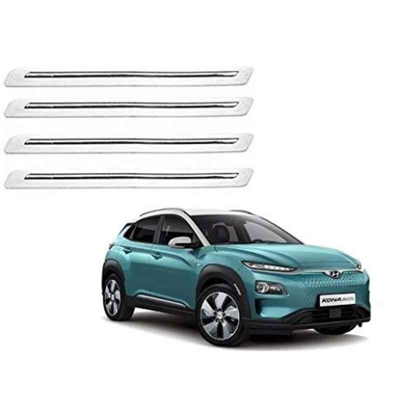 Kozdiko 4 Pcs White Car Bumper Protector Set for Hyundai Kona Electric